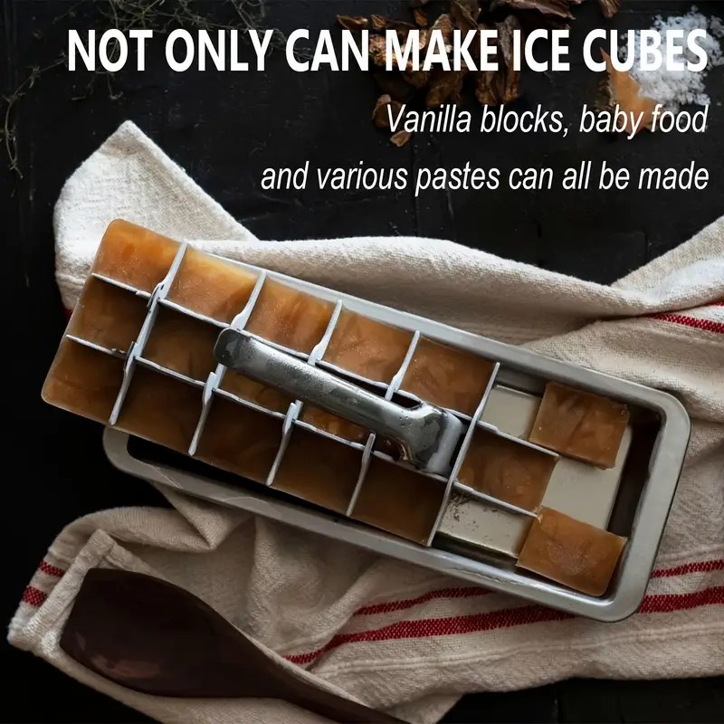 Stainless Steel Ice Cube Tray With Easy Release Handle