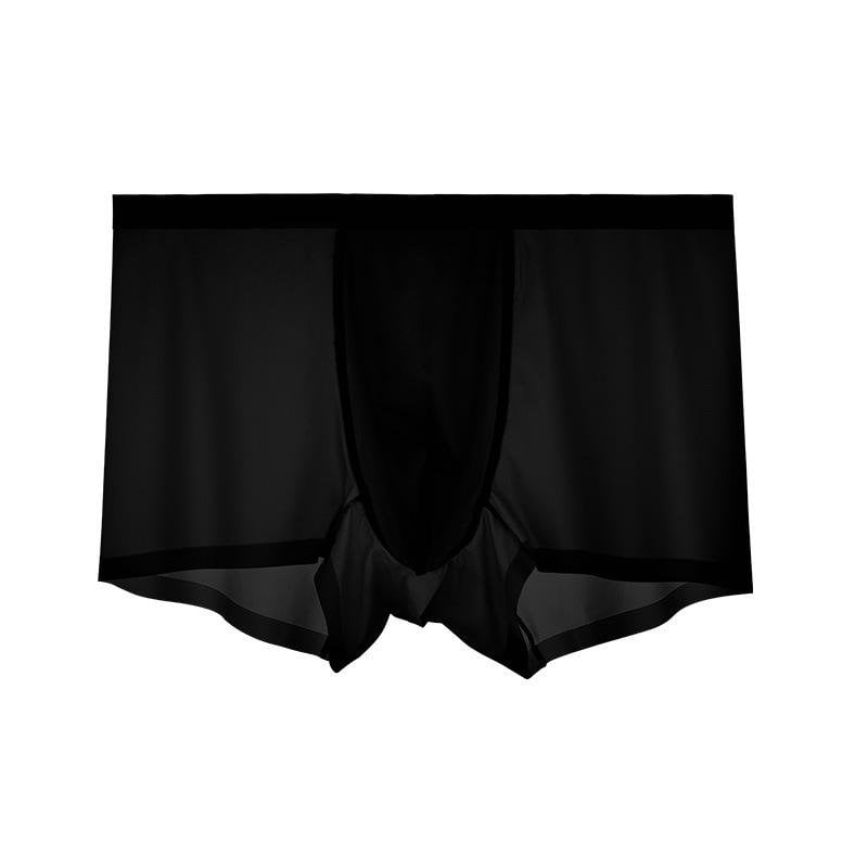 3 Pcs Men's New Ice Silk Seamless Boxer Briefs