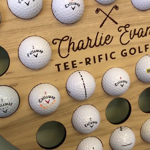 Personalised Golf Ball Wall Art Collector
