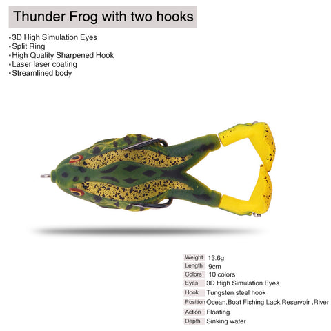 🎁New Year Hot Sale-50% OFF🐠Double Propeller Frog Soft Bait