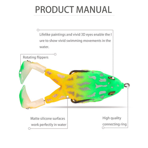 🎁New Year Hot Sale-50% OFF🐠Double Propeller Frog Soft Bait