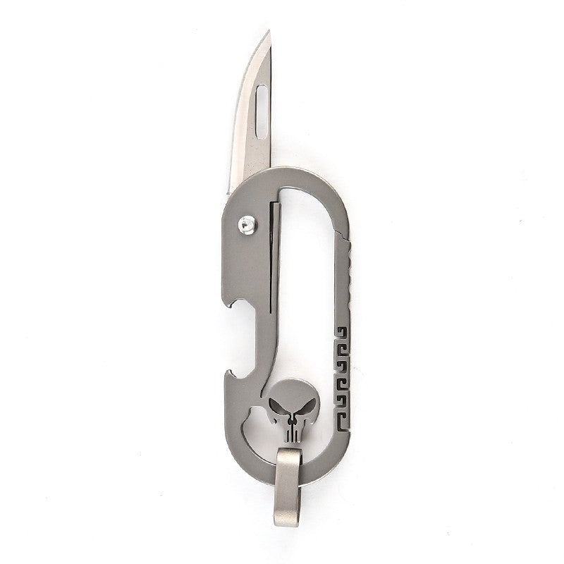 Titanium Alloy keychain Knife Outdoor EDC Self-defense Tool Paring Knife