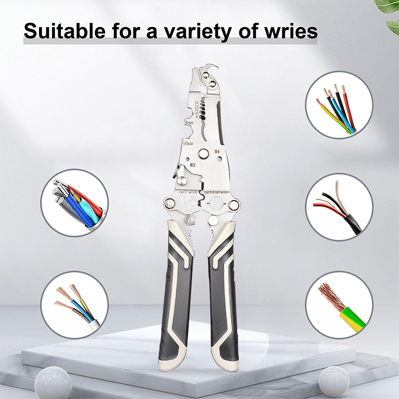 Multi-Functional Folding Wire Stripping Pliers