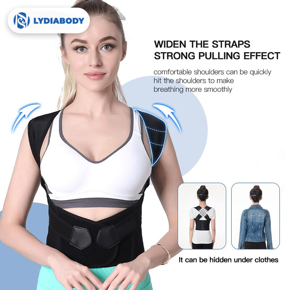 Order A Size Up,1pc Tiktok Hot Sale Adjustable Back Posture Belt Office Home Gym Unisex