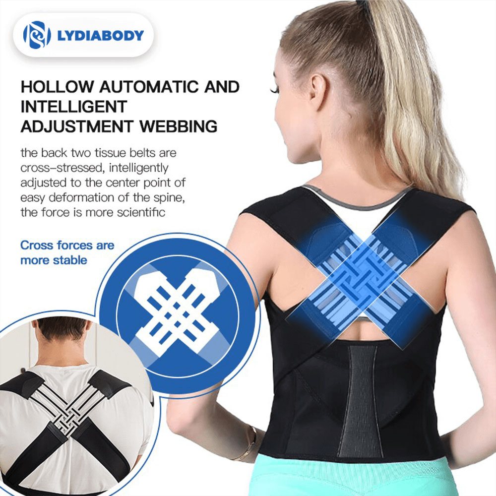 Order A Size Up,1pc Tiktok Hot Sale Adjustable Back Posture Belt Office Home Gym Unisex