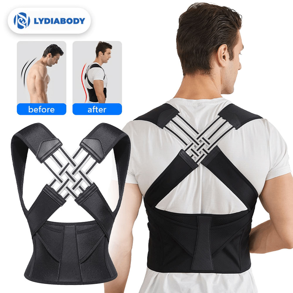 Order A Size Up,1pc Tiktok Hot Sale Adjustable Back Posture Belt Office Home Gym Unisex