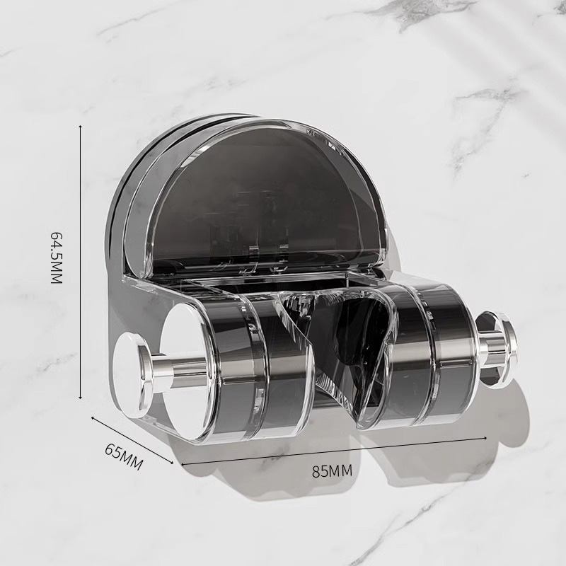 Integrated Suction Cup Shower Rack Wall Mounted Non Perforated Shower Fixture