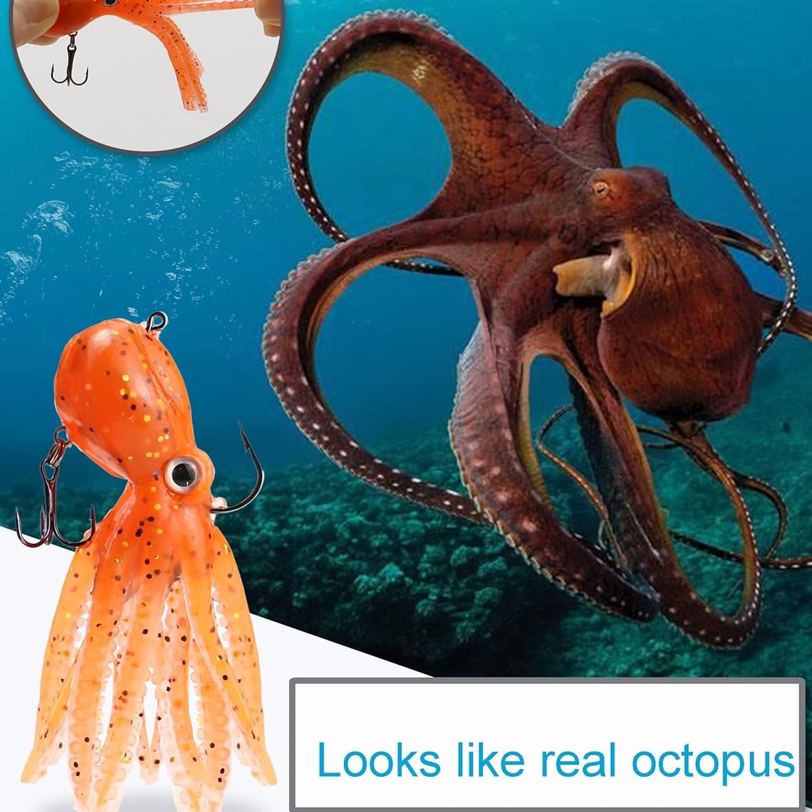 Octopus Squid Soft Bait Simulated Fake Bait Deep Sea Soft Bait