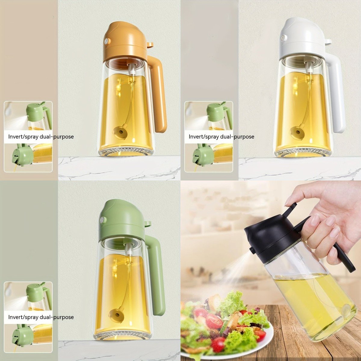 ✨HOT SALE💕2 in 1 Glass Oil Sprayer & Dispenser🔥(Buy 2 Get 10% OFF)