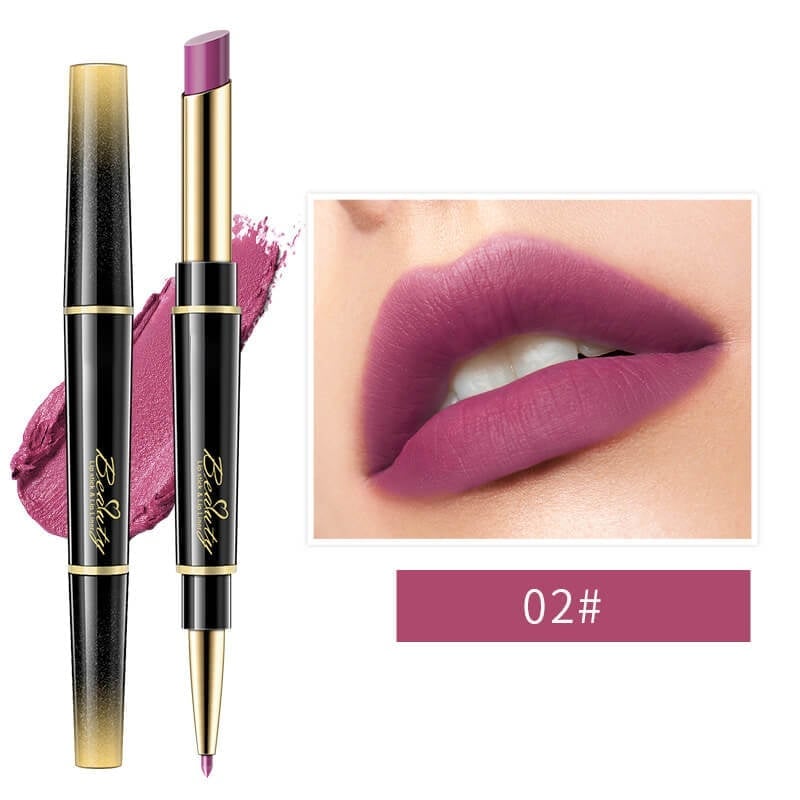🔥Last Day 49% OFF-Double-ended Lipstick Automatic Lip Liner Matte Waterproof Non-fading Non-stick Lipstick