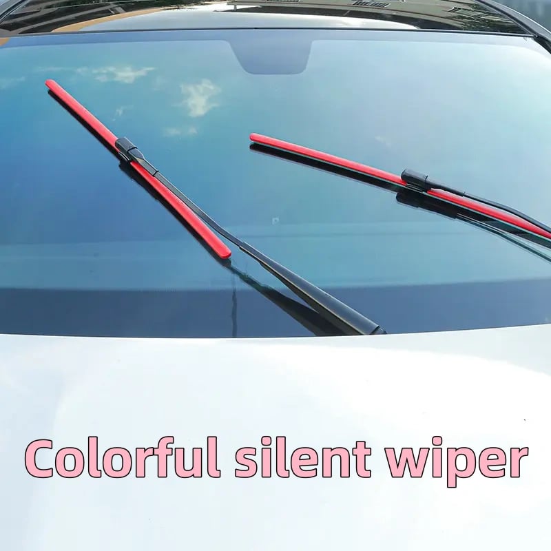 🔥Buy 2 Free shipping-Colorful Boneless Silent Windshield Wipers - Clear Vision in Style!