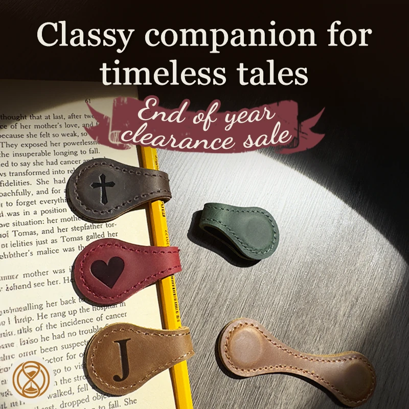 TimelessMark - LAST DAY SALE 75% OFF - Personalized Magnetic Leather Bookmark