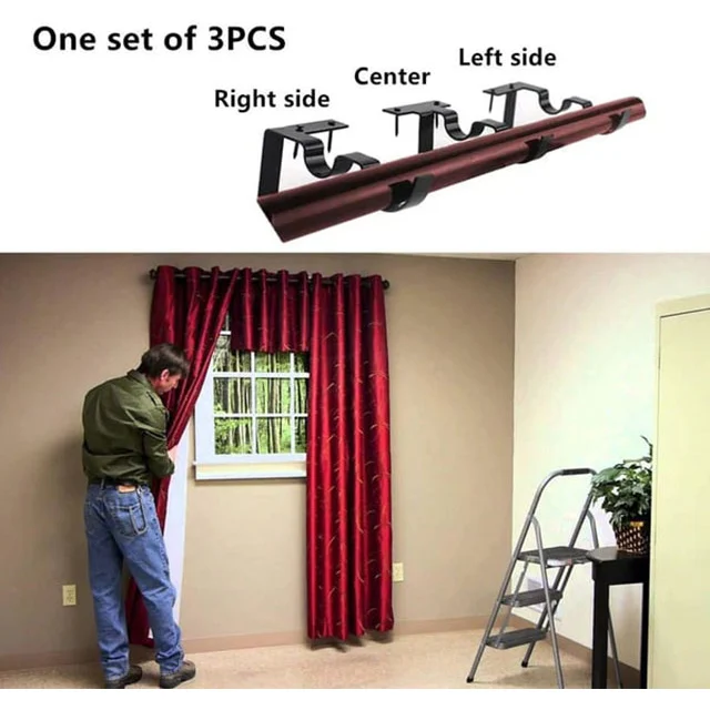 🔥Hot Sale🔥No Drill Curtain Rod Brackets