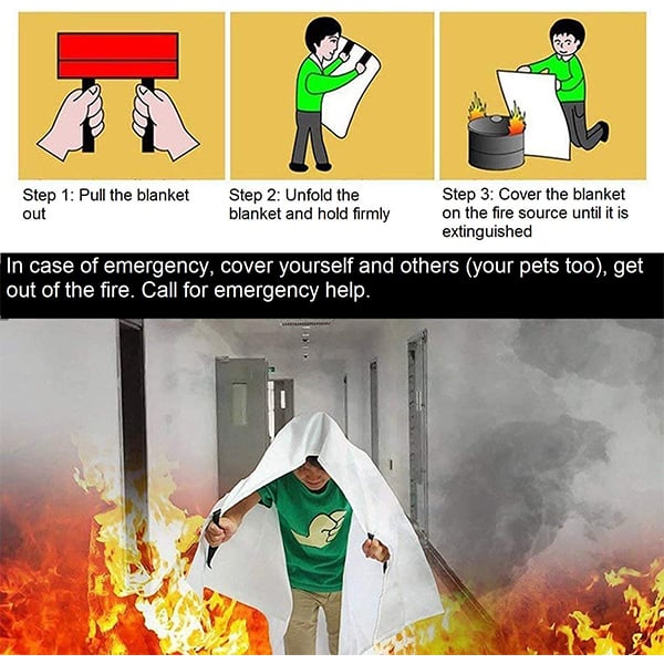 🔥Emergency Fire Blanket - Home Fire Safety Guards