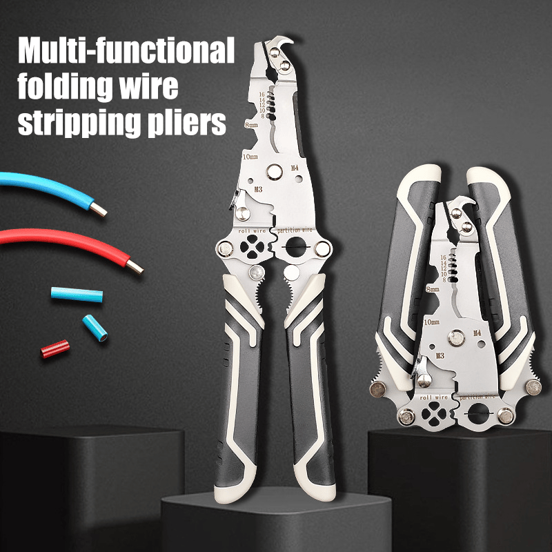 Multi-Functional Folding Wire Stripping Pliers