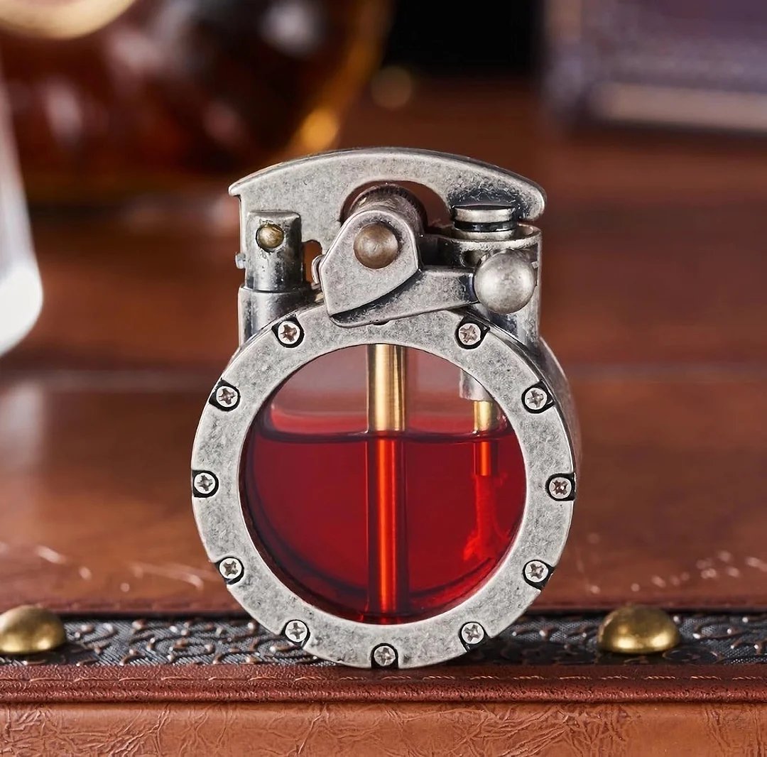 🔥Hot Sale-30% OFF🎁Vintage Trench Transparent Kerosene Antique Steampunk Lighter