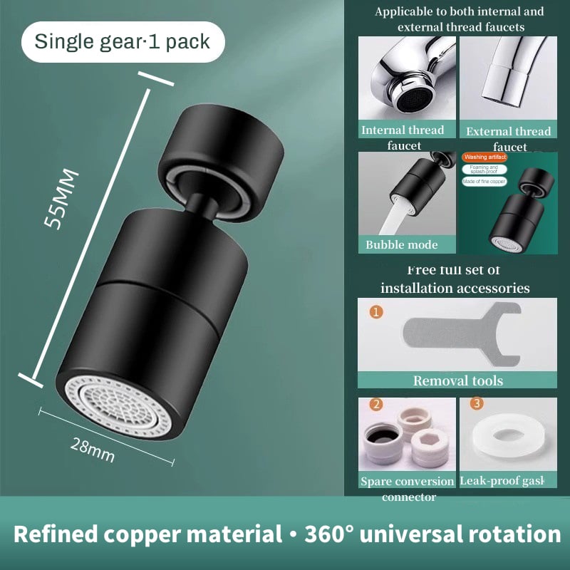 💥Kitchen sink faucet universal splash-proof washing artifact universal joint