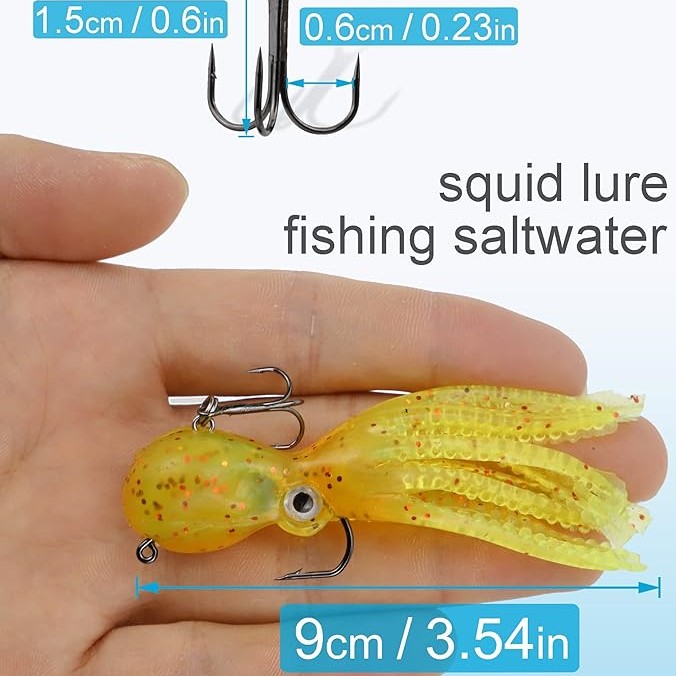 Octopus Squid Soft Bait Simulated Fake Bait Deep Sea Soft Bait