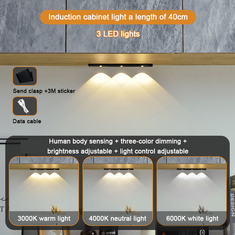 49% OFF TODAY💡 3 Color Temperature LED Motion Sensing Cabinet Light
