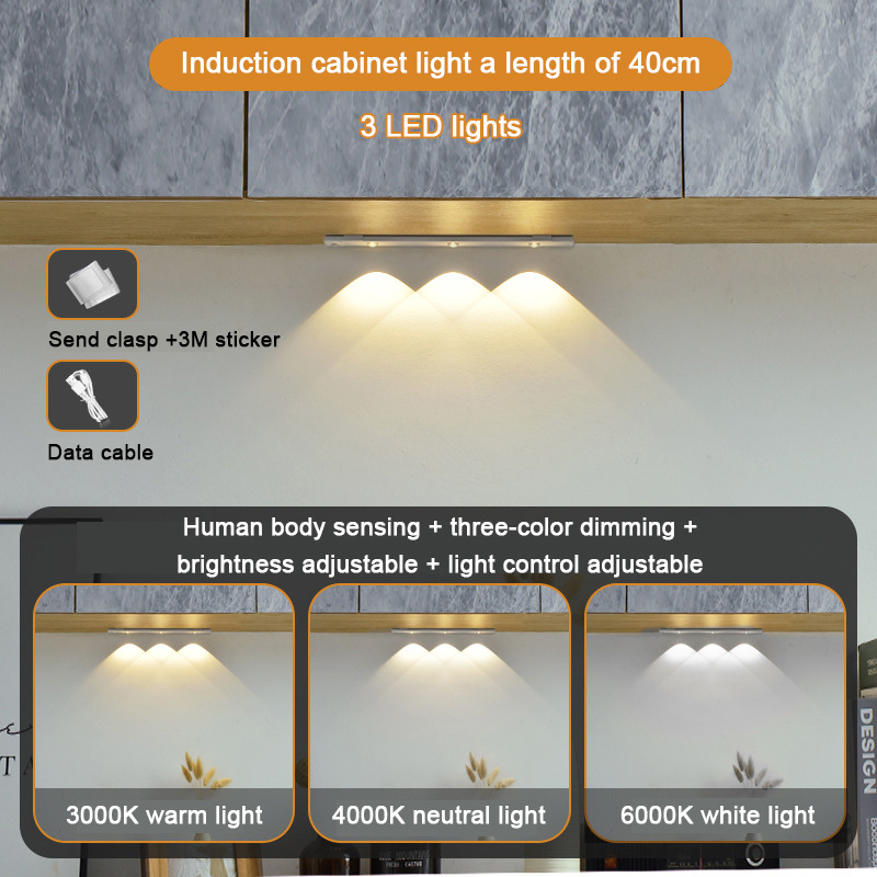 49% OFF TODAY💡 3 Color Temperature LED Motion Sensing Cabinet Light