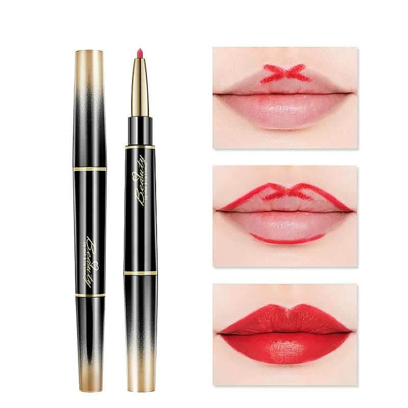 🔥Last Day 49% OFF-Double-ended Lipstick Automatic Lip Liner Matte Waterproof Non-fading Non-stick Lipstick