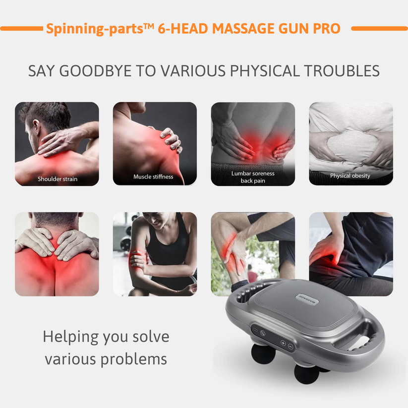 Spinning-part™ 6-Head Massage Gun Pro