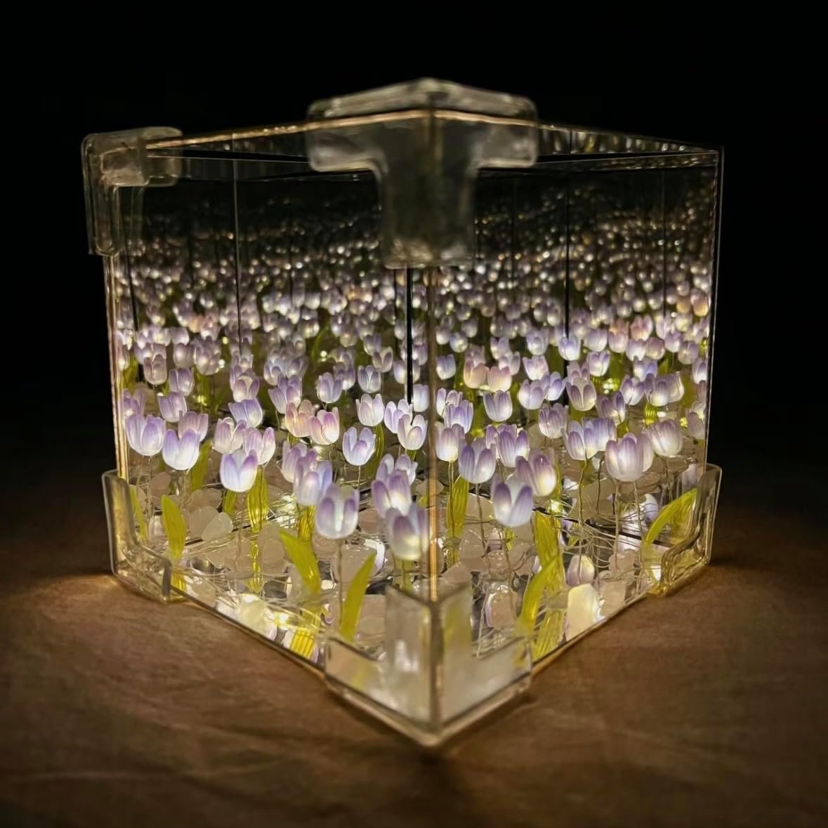 Black Friday Sale - Optical Principle DIY Flower Sea Double Shadow Night Light