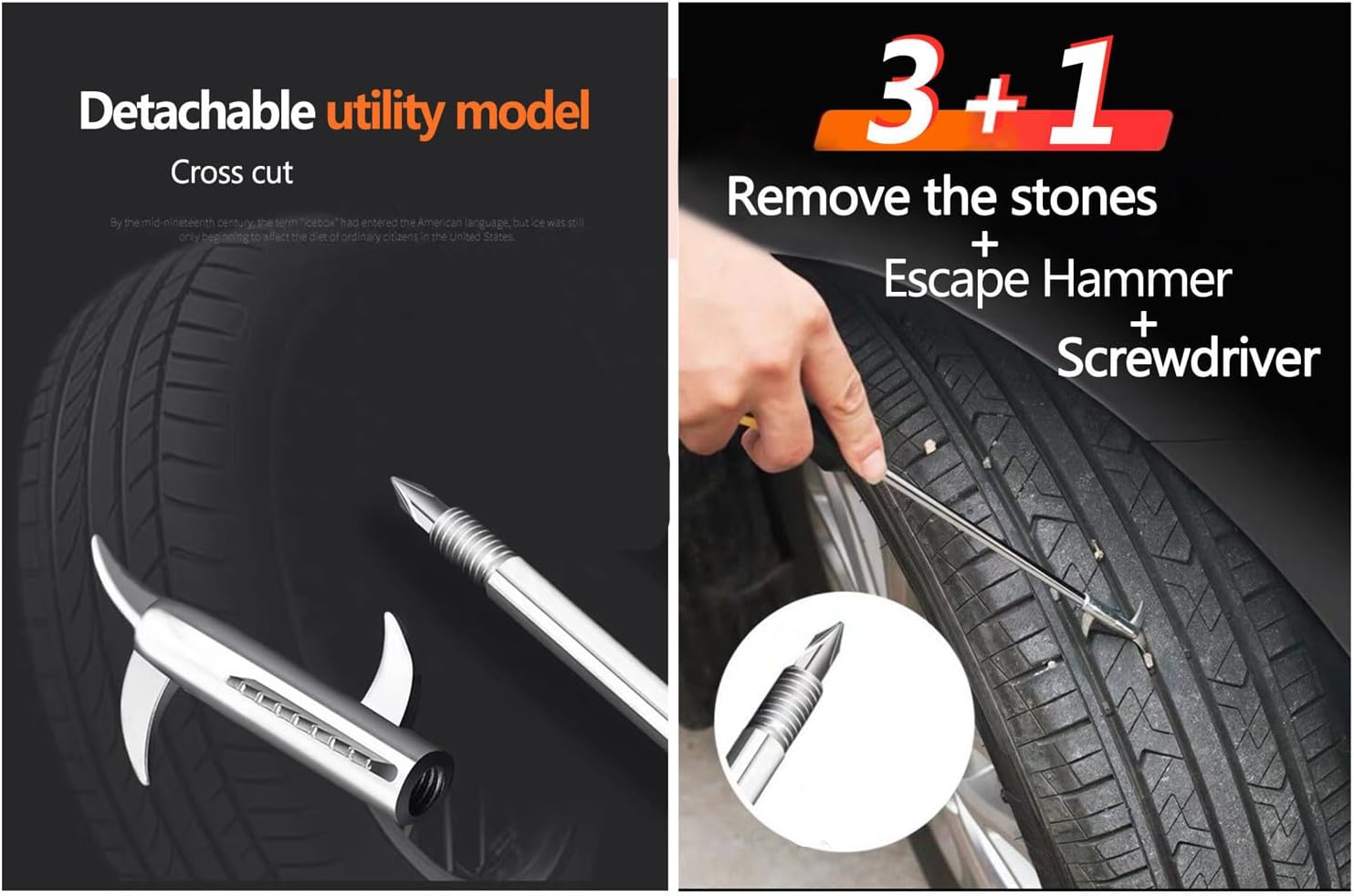 Tire Cleaning Hook With Built-In Phillips Screwdriver