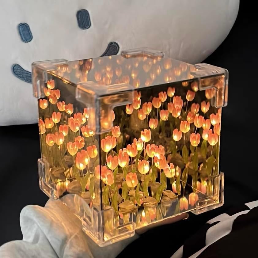 Black Friday Sale - Optical Principle DIY Flower Sea Double Shadow Night Light
