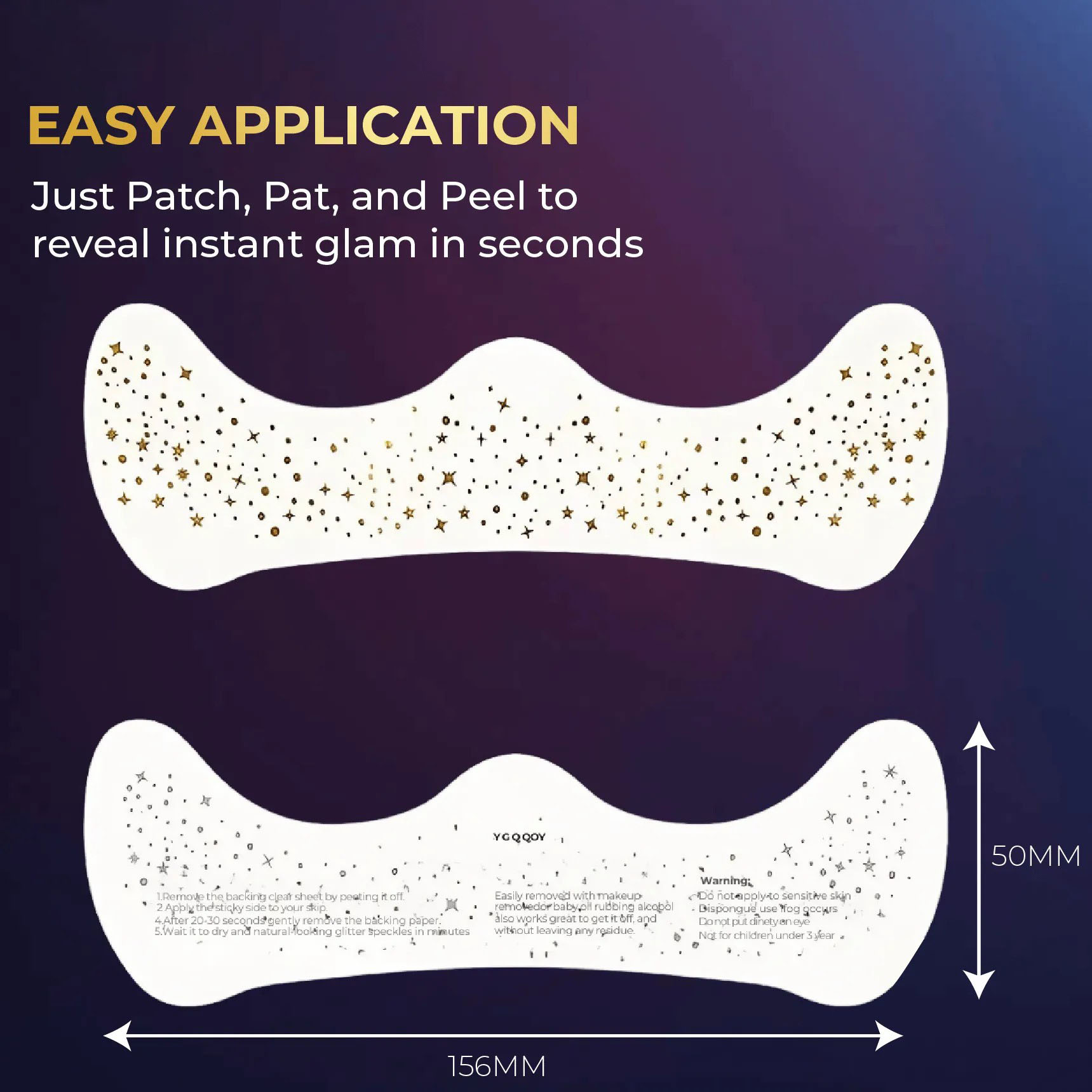 FlexiBae Glitter Speckles Makeup Patches | Buy One Get One Free (10pcs/Pack)
