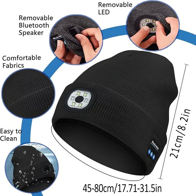 🎄CHRISTMAS SALE NOW-48% OFF-Bluetooth LED Beanie Hat with Stereo Sound & Light