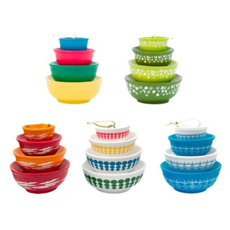 🎄Miniature Vintage Stacking Bowl Christmas Tree Pendant