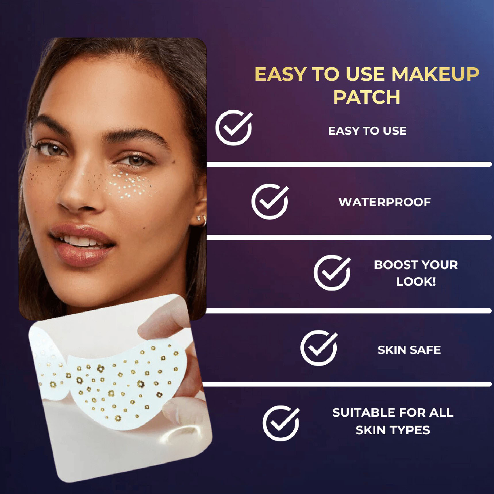 FlexiBae Glitter Speckles Makeup Patches | Buy One Get One Free (10pcs/Pack)