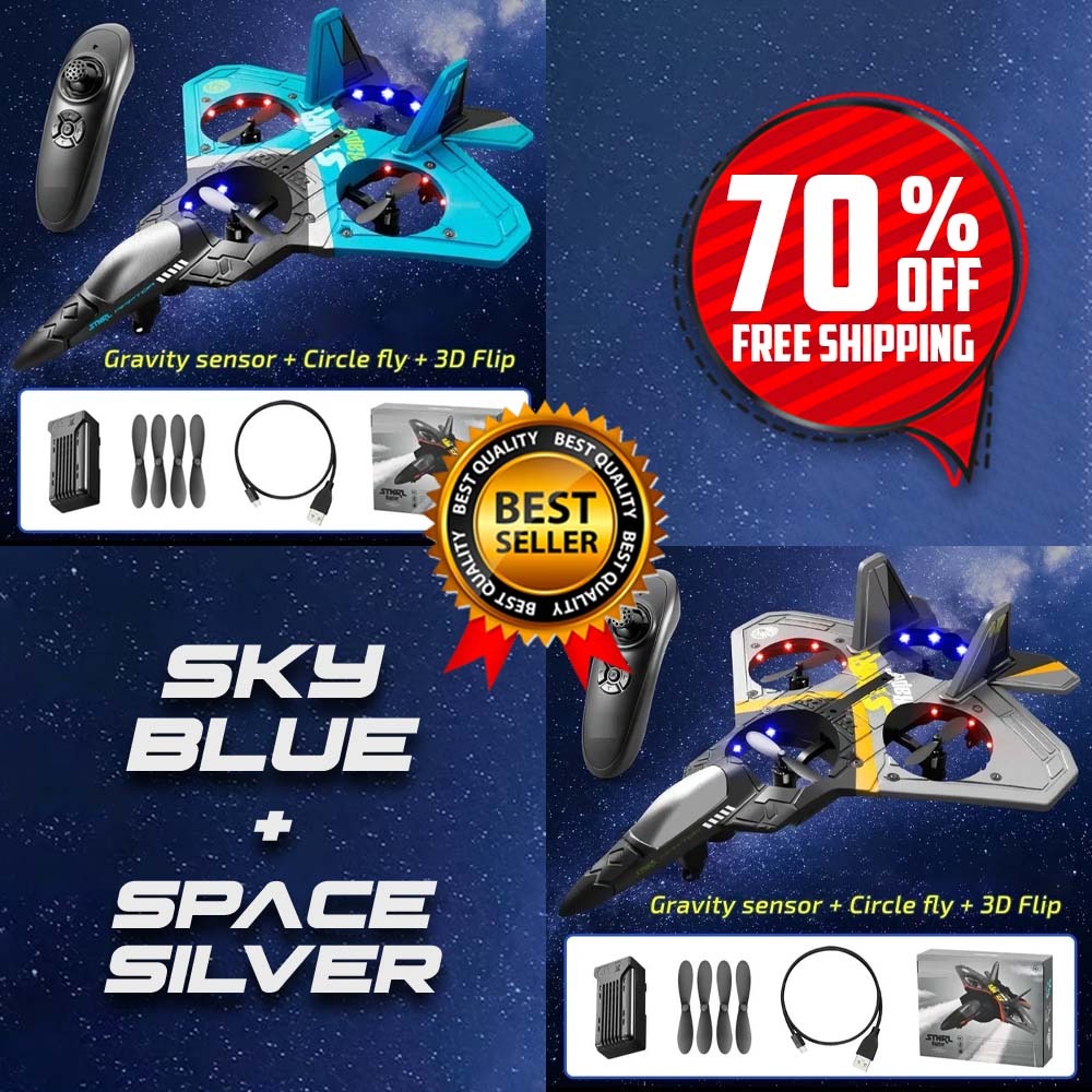 (🎄2023 CHRISTMAS SALE - 70% OFF🎁) V17 Jet Fighter Stunt RC Airplane ✈️