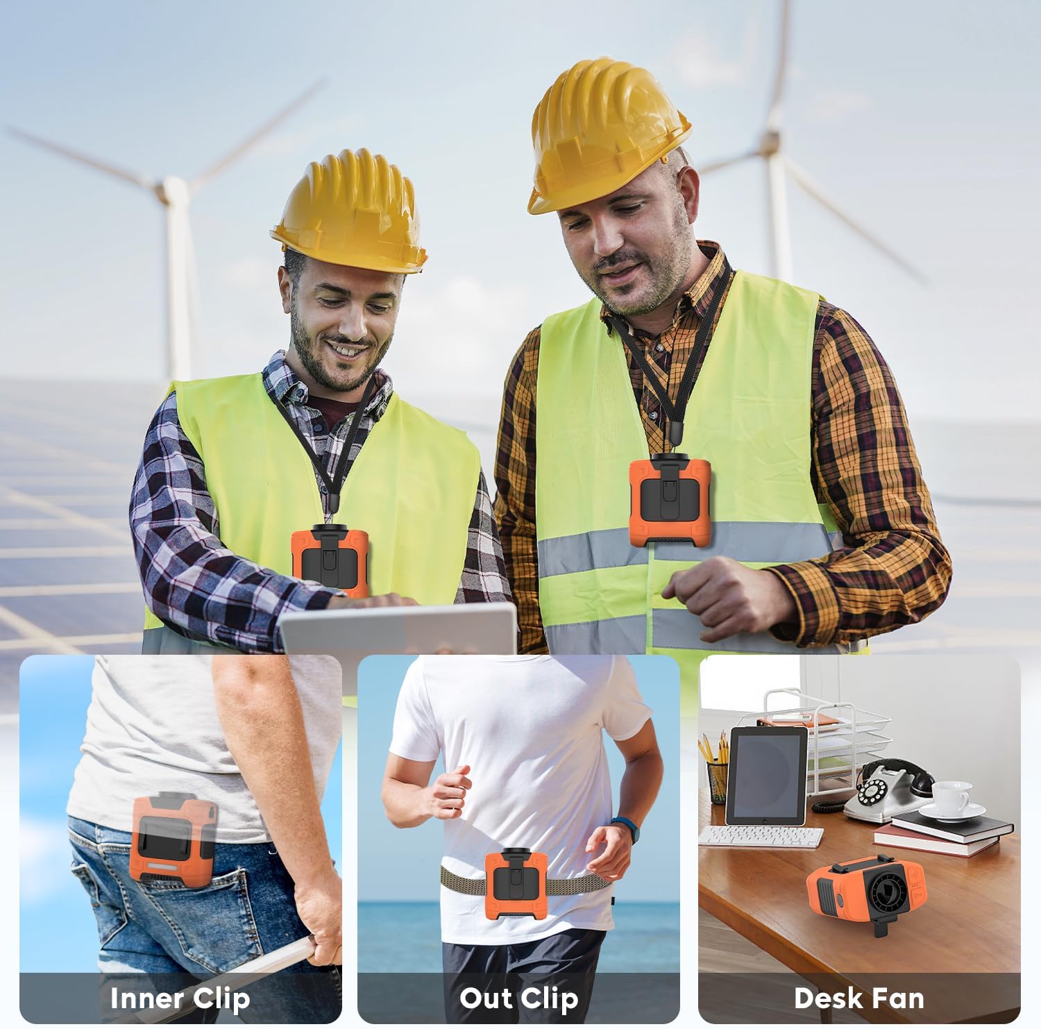 Hanging Waist Small Electric Fan Portable USB Charging Fan