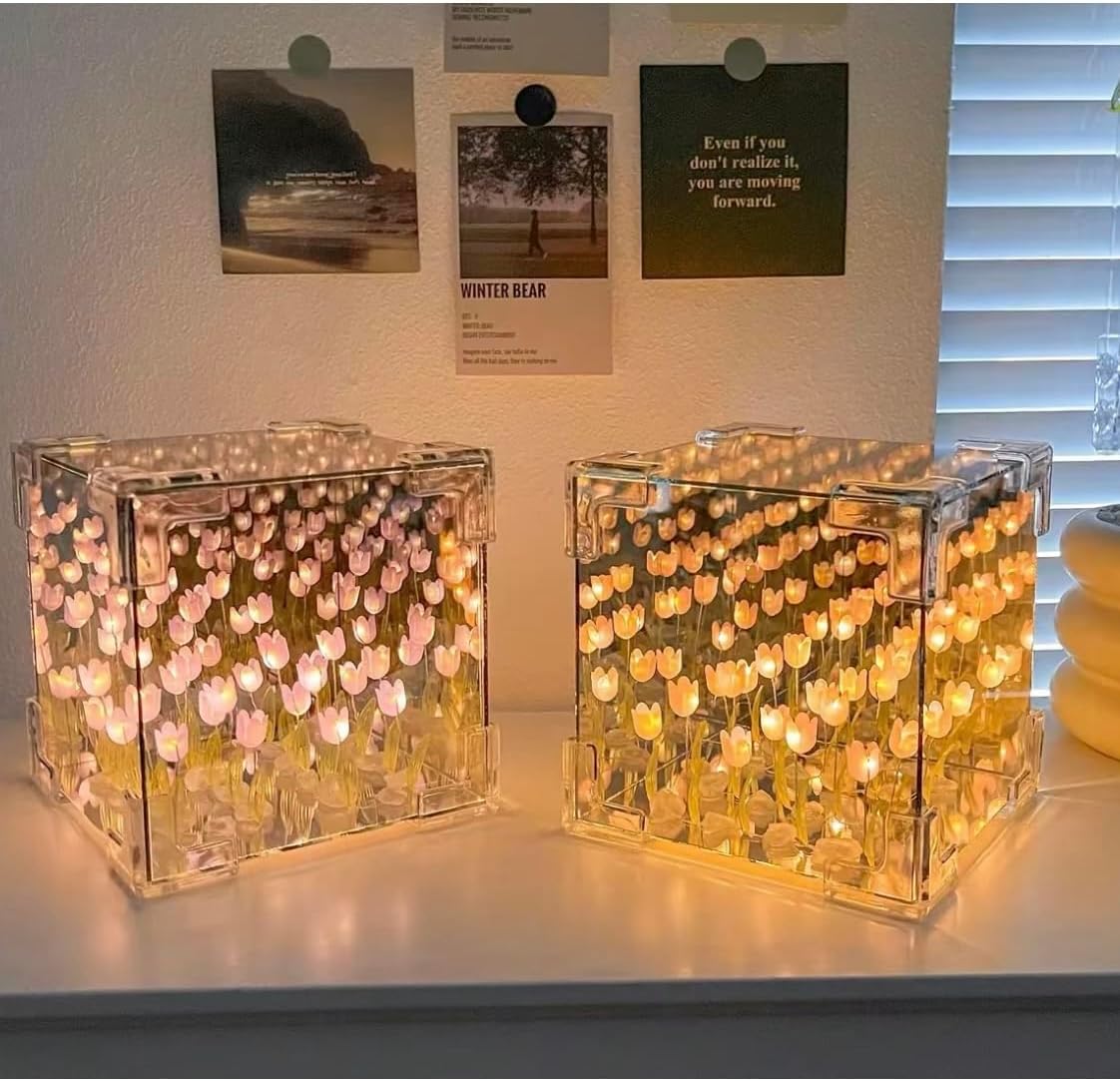 Black Friday Sale - Optical Principle DIY Flower Sea Double Shadow Night Light