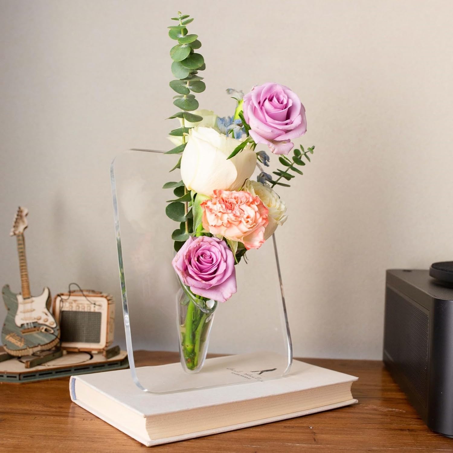 Transparent photo frame flower vase, high-end home decoration ornaments