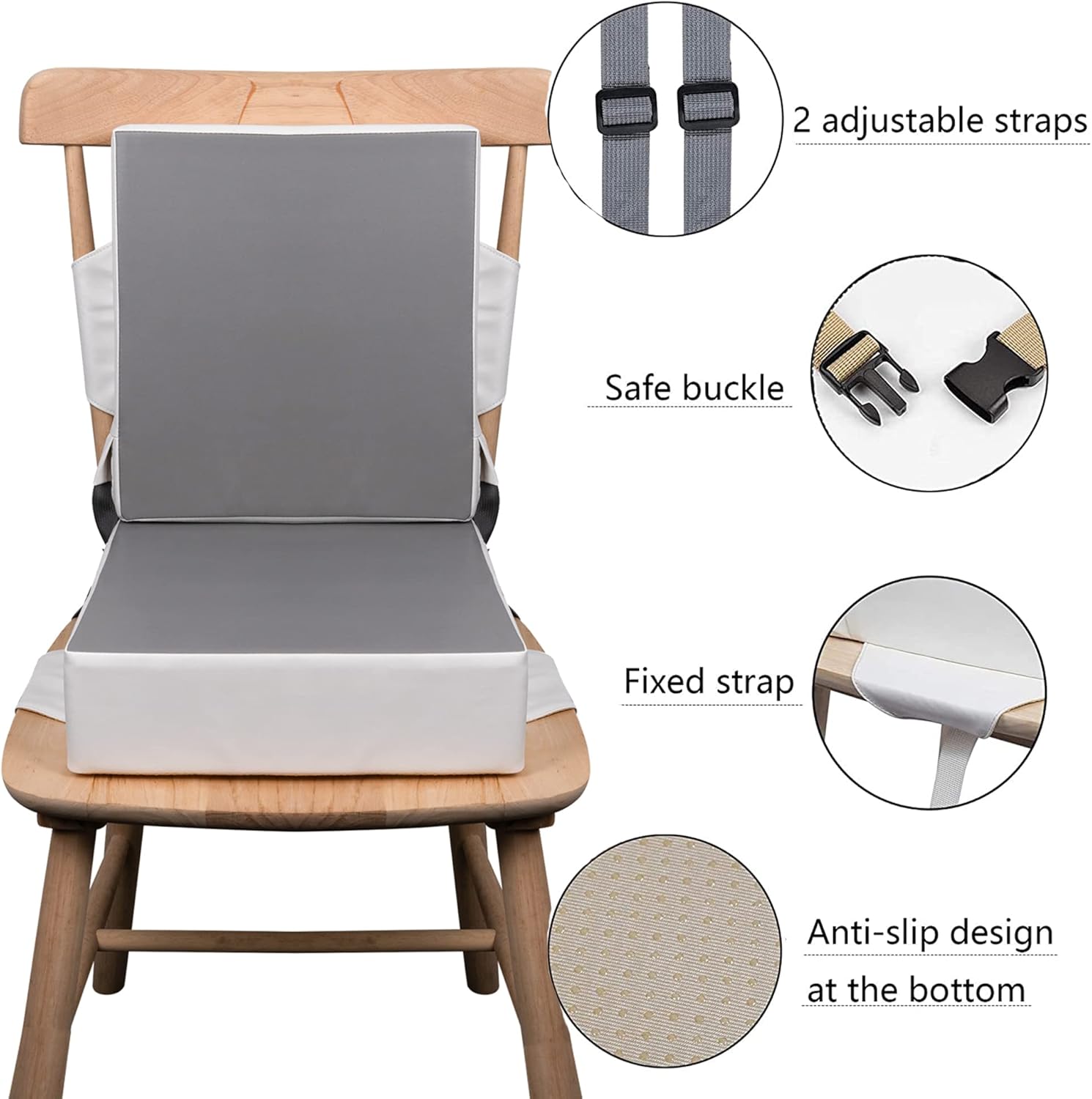 Toddler Booster Seat with Safety Buckles