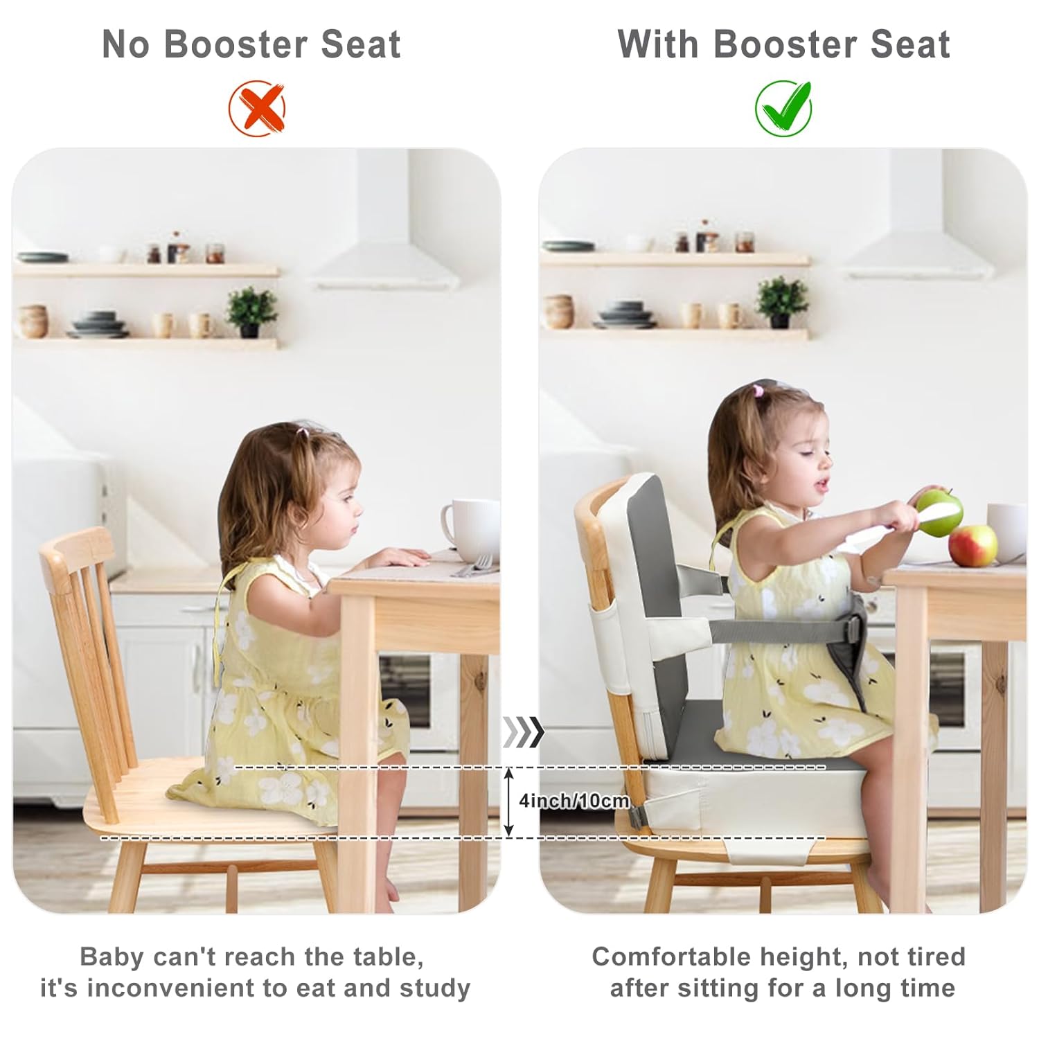 Toddler Booster Seat with Safety Buckles