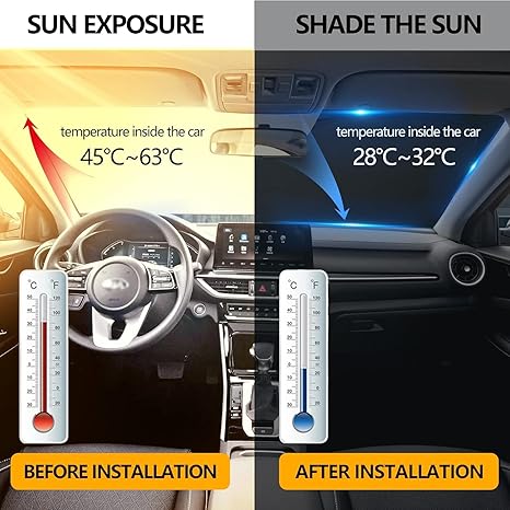 Windshield Laser Visor with Mirror V-cut