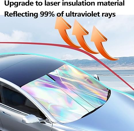 Windshield Laser Visor with Mirror V-cut