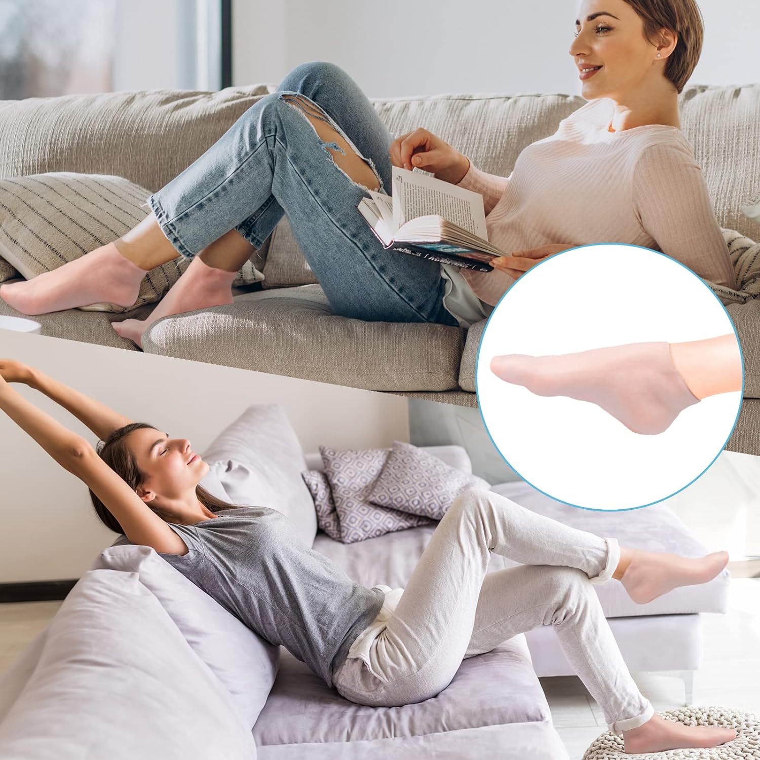 🔥New Sale🔥-Moisturizing Foot Mask Exfoliating Silicone Socks Beach Protective Socks
