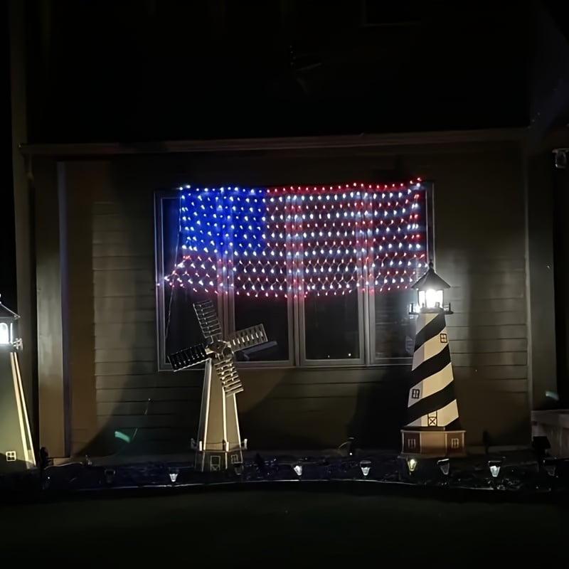 American advanced flag light LED solar light string