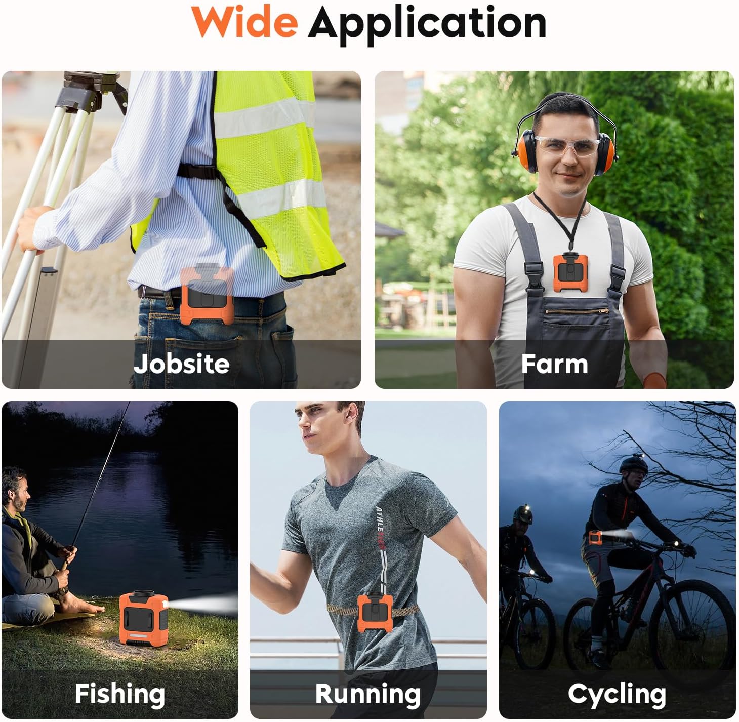 Hanging Waist Small Electric Fan Portable USB Charging Fan