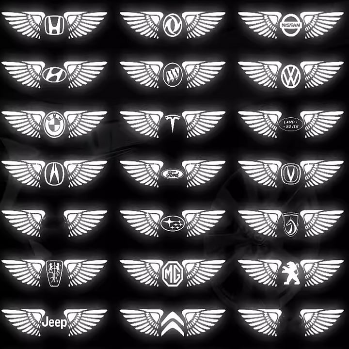 3D Angel Wings Laser Car Sticker ✧4PCS✧