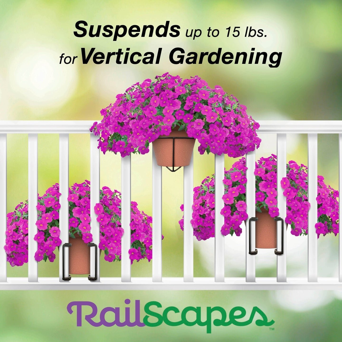 Last Day 49% OFF -  Floating Railing Planter - Plant Clip