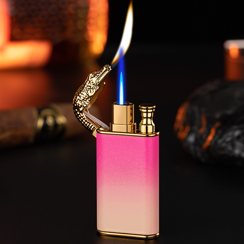 Magic Dual Flame Crocodile Lighter（Without Gas）