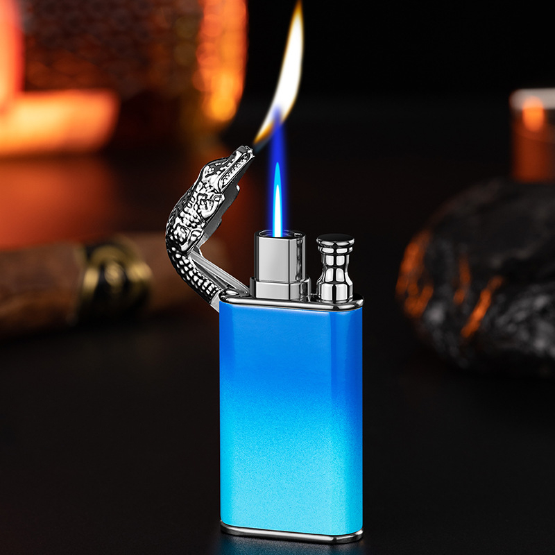 Magic Dual Flame Crocodile Lighter（Without Gas）