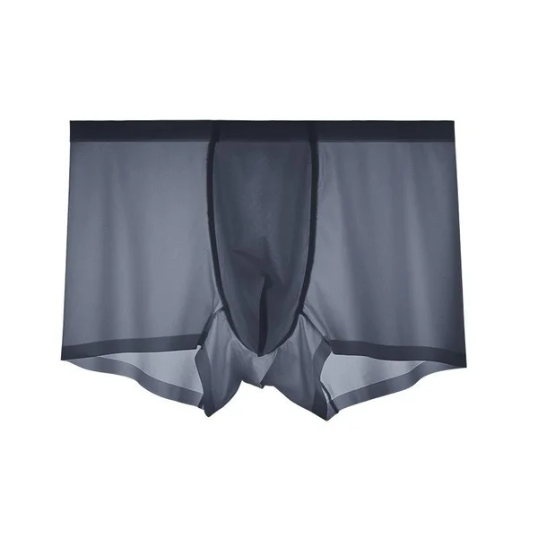 3 Pcs Men's New Ice Silk Seamless Boxer Briefs