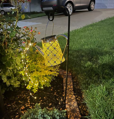 Sully Supply Co Solar LED Light Enchanted Watering Can with Cascading Lights